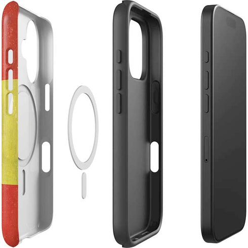 Spain Flag Distressed iPhone 16 Magsafe Impact Case